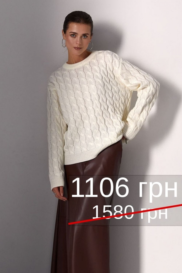 Джемпер з косами 2425