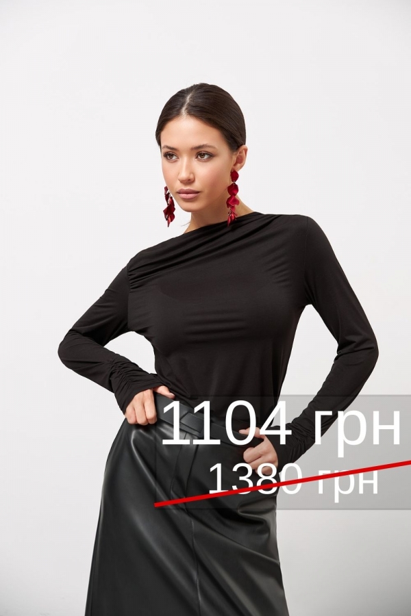 Лонгслів з драпіруванням 3027